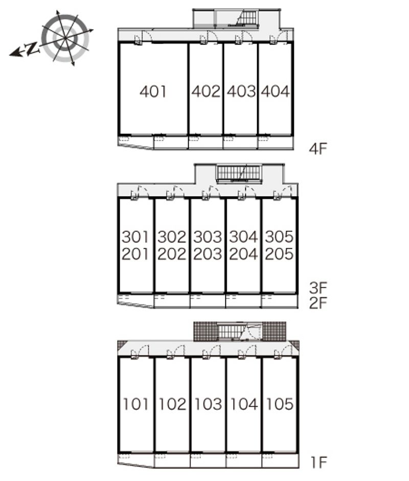 レオパレスＳｅｎｓｕｉⅢ 間取配置図