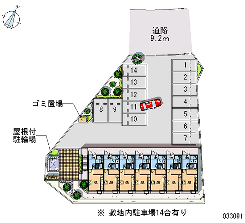 レオパレスたつの 月極駐車場