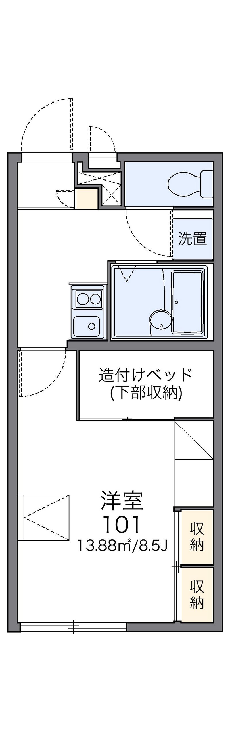 レオパレス輝 間取図