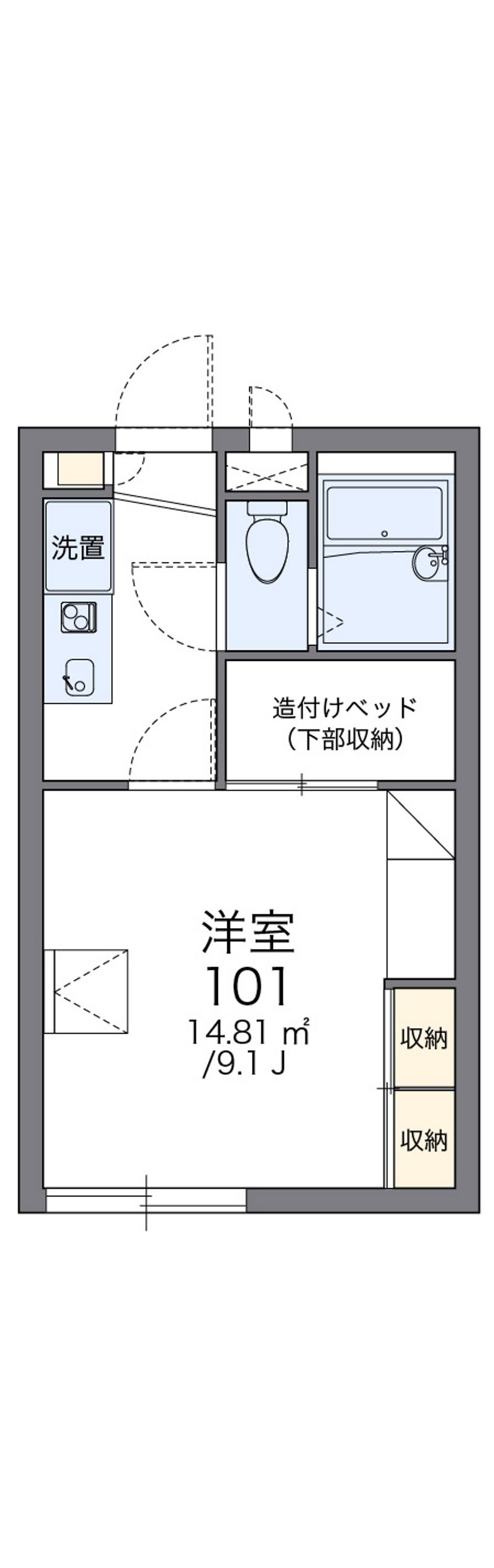 レオパレスプラムキャッスル 間取図