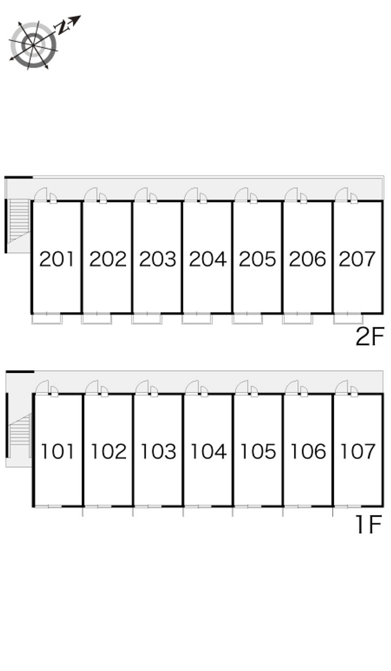 レオパレス梨羅 間取配置図
