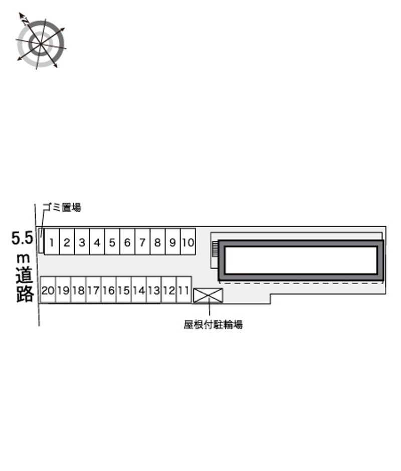 レオパレスコンフォート砺波 駐車場