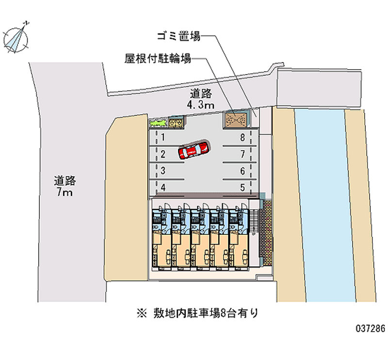 レオパレスかわだ 月極駐車場