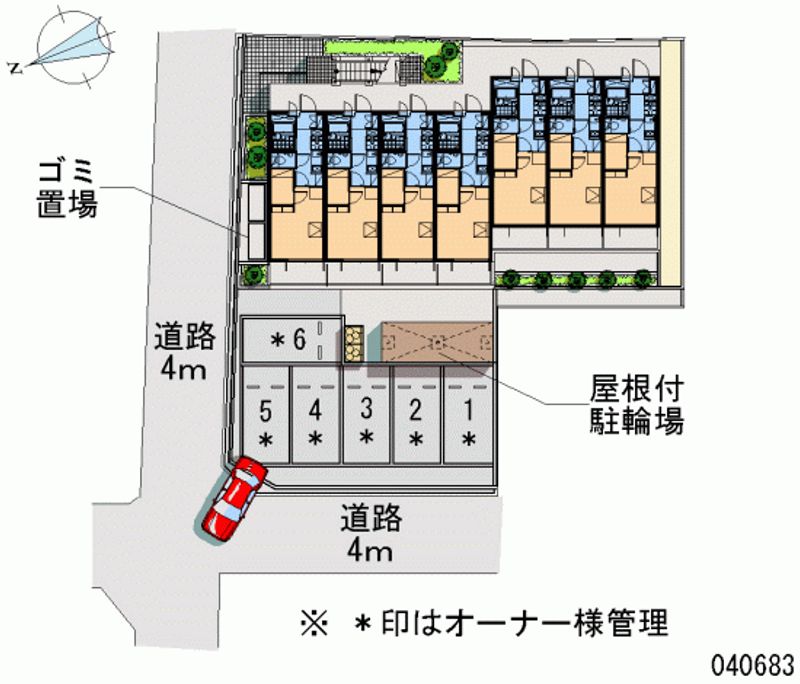 レオパレスひばり第一 区画図