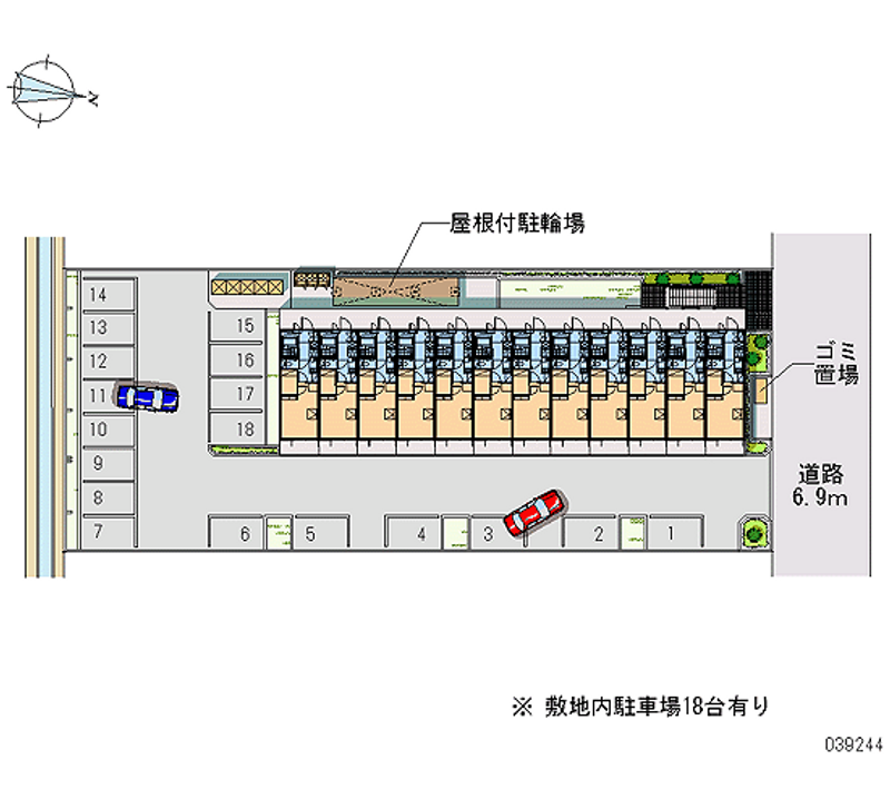 レオパレスハッピーブリッジ 区画図