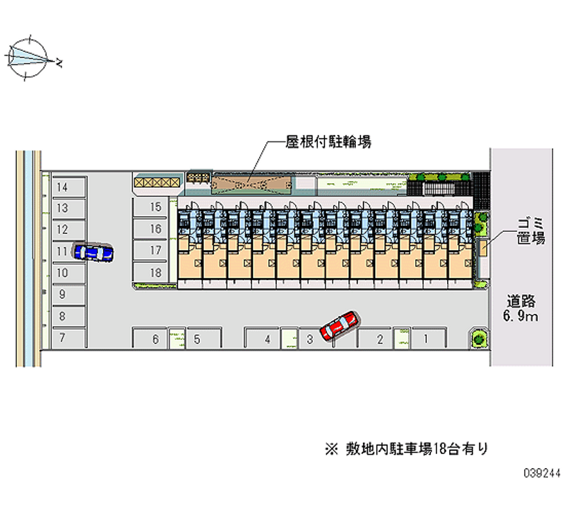 レオパレスハッピーブリッジ 月極駐車場