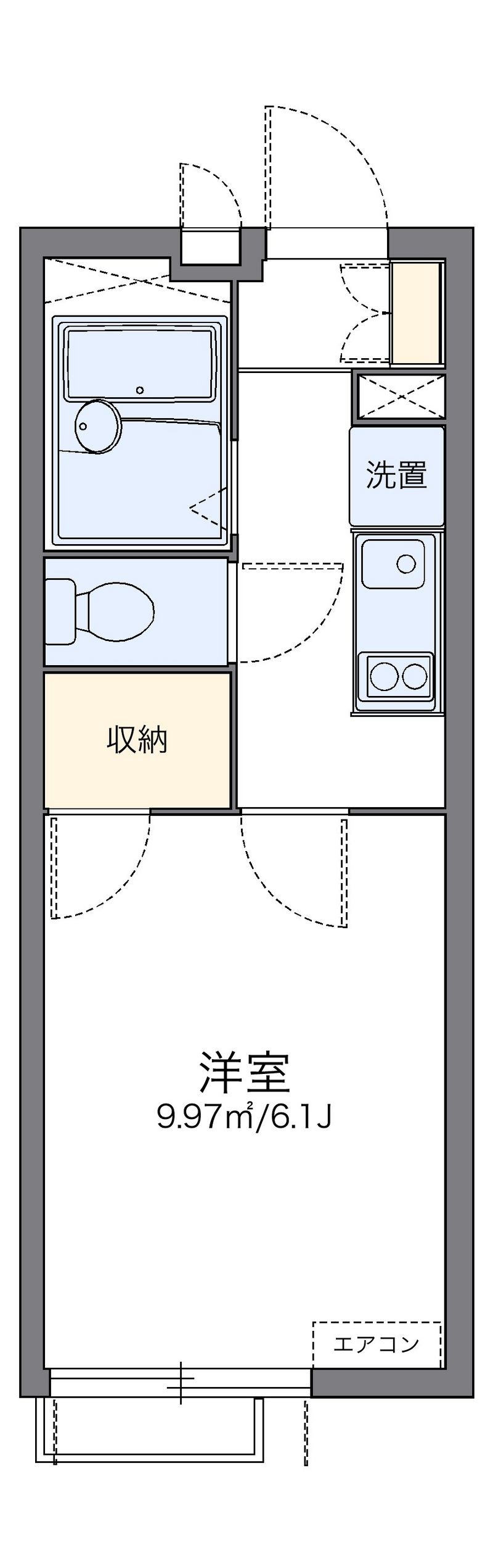 レオパレスサニープレイス 間取図