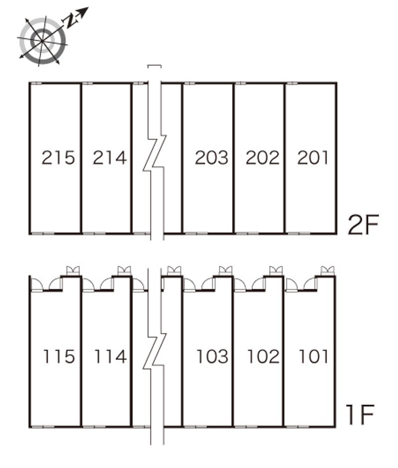 leopalace Shin Toyama B 户型布局图