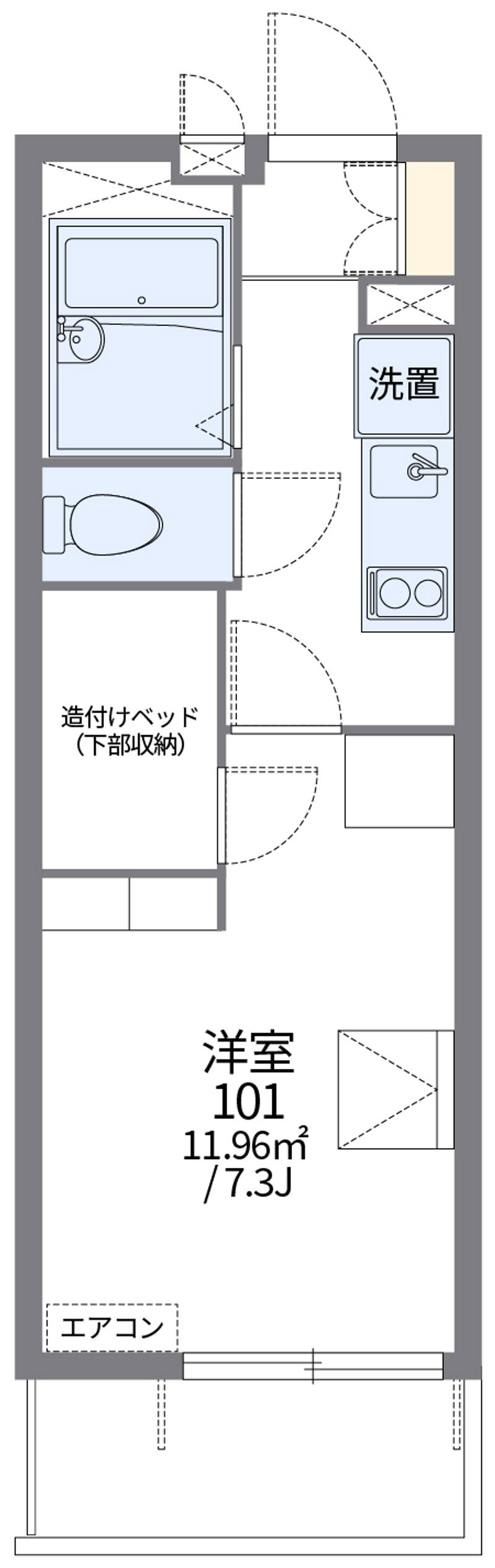 レオパレス武蔵野第２ 間取図