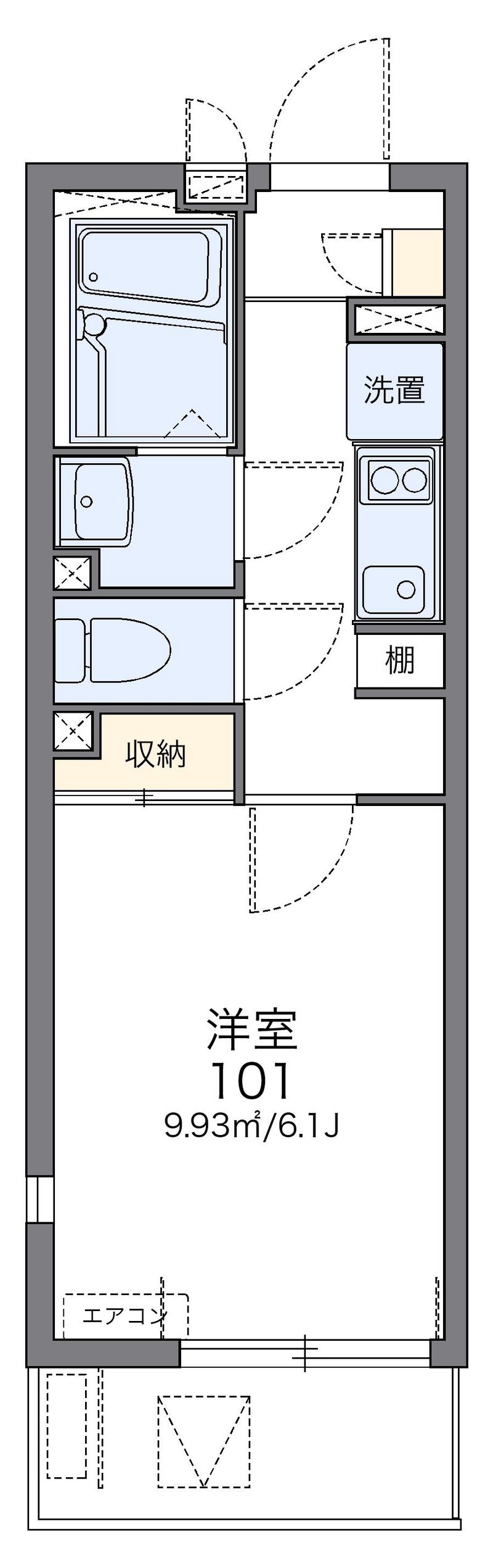 レオネクストＨＡＮＡＷＡＤＡ 間取図