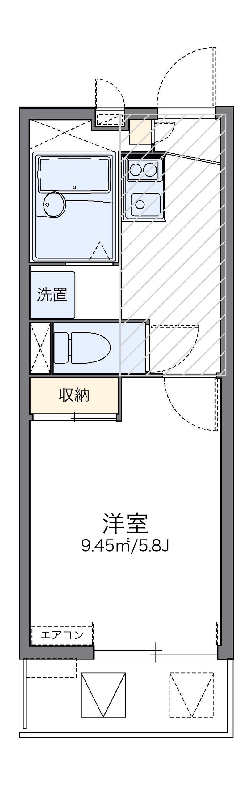 レオパレスシエスタ西郷屋敷 間取図