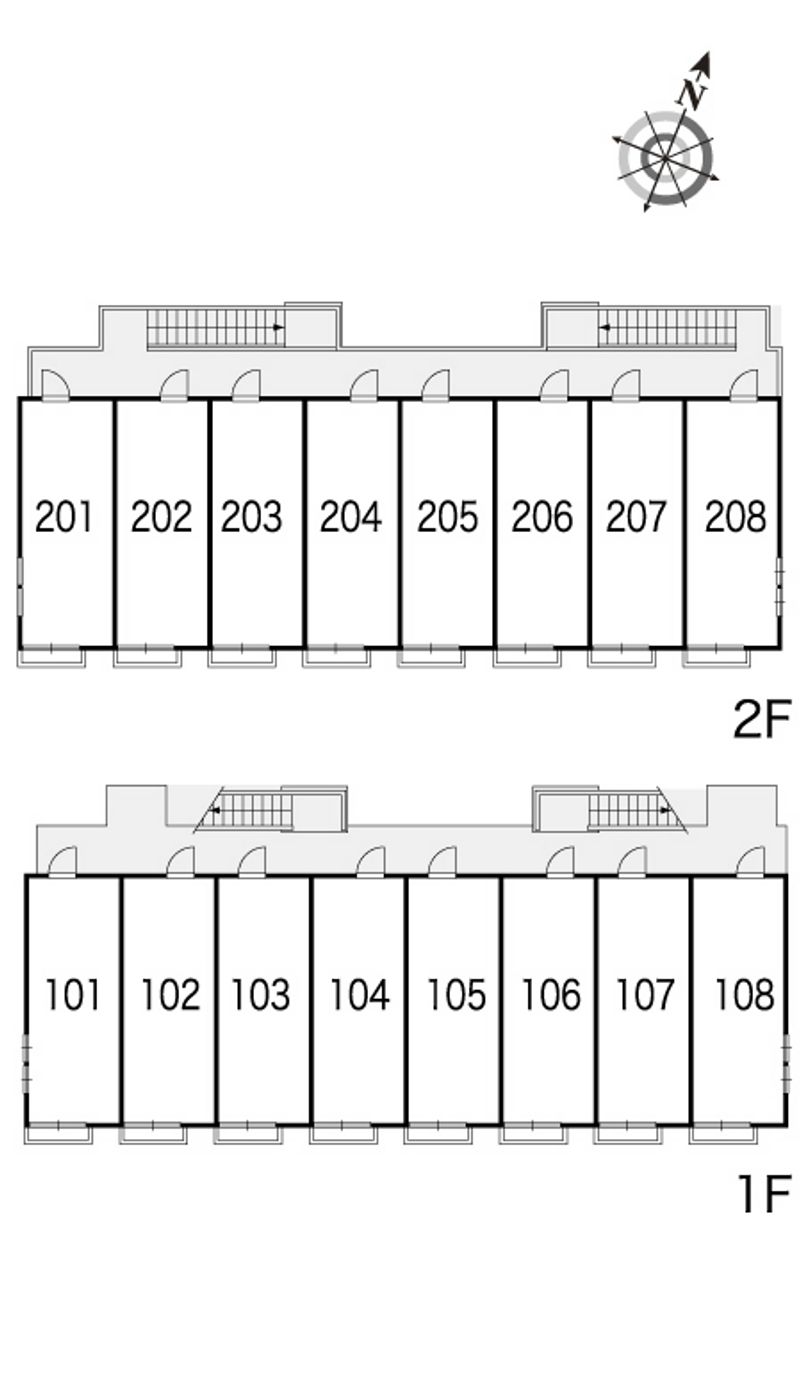 レオパレスばうはうす岡本 間取配置図