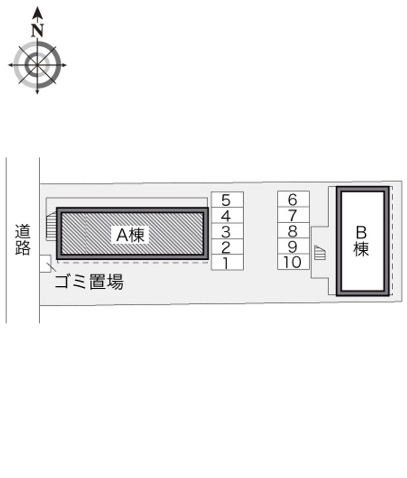 レオパレス妻田北Ａ 配置図