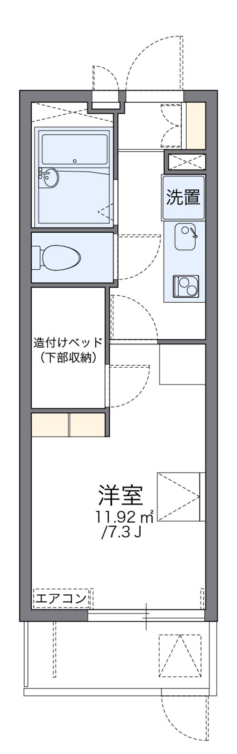 レオパレスアブリール３番館 間取り