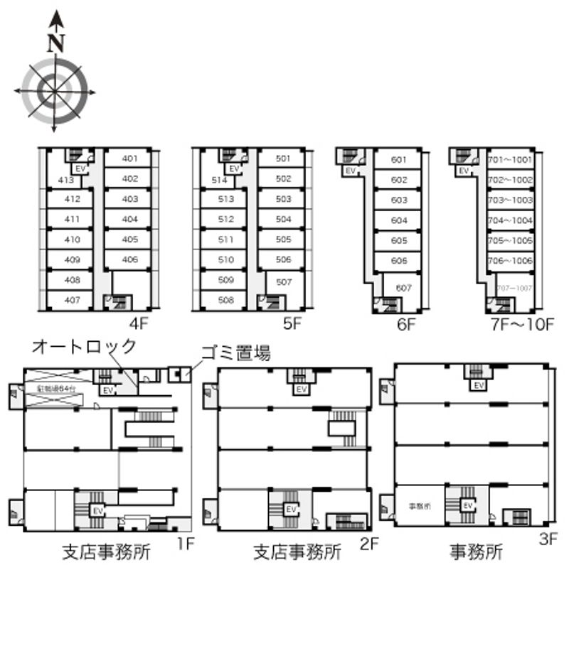 レオパレス三井田 間取配置図