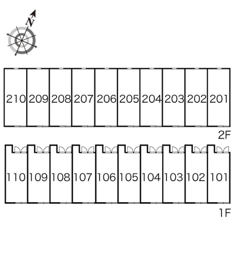レオパレスステラⅠ 間取配置図
