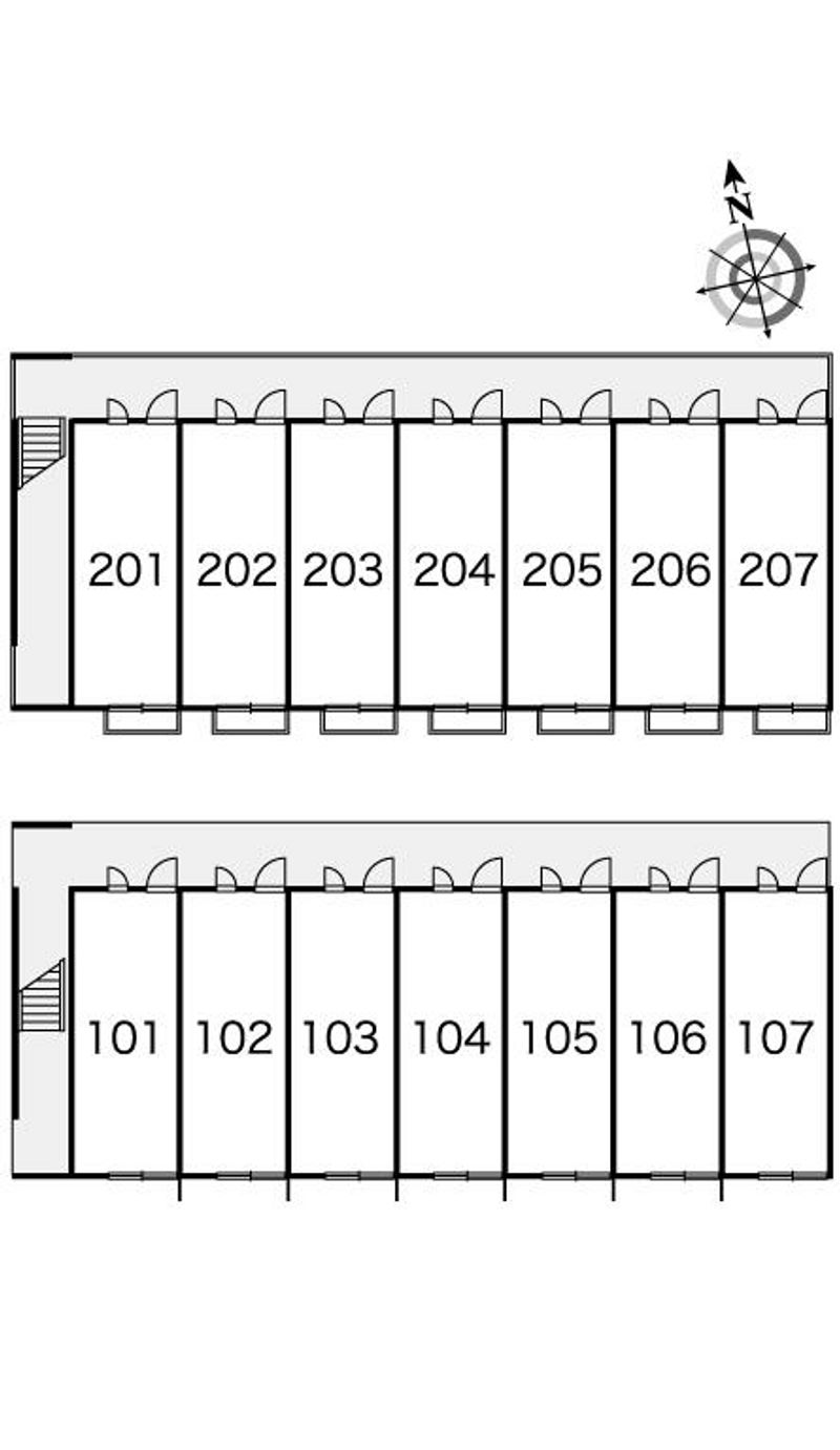 レオパレス向が丘Ⅱ 間取配置図