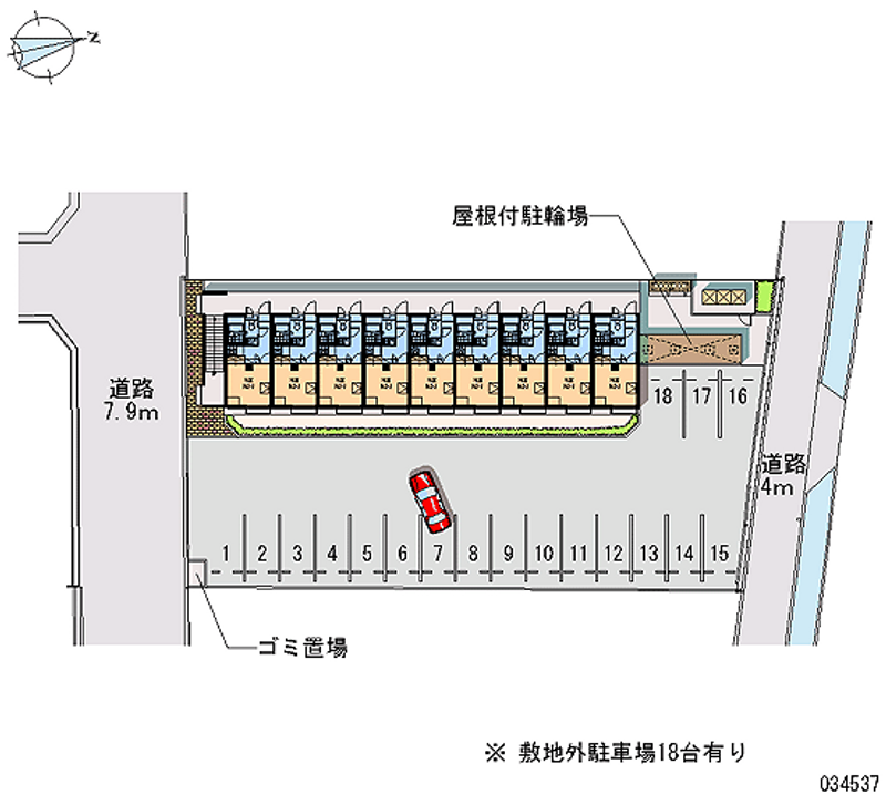 レオパレスサンフラワー芳田 月極駐車場