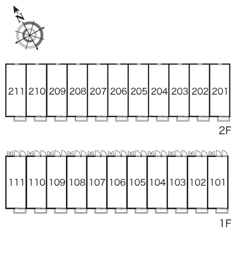 レオパレスウエストⅠ 間取配置図