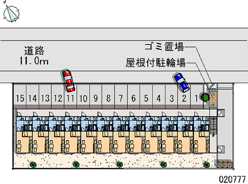 レオパレスメゾンド伏古 月極駐車場