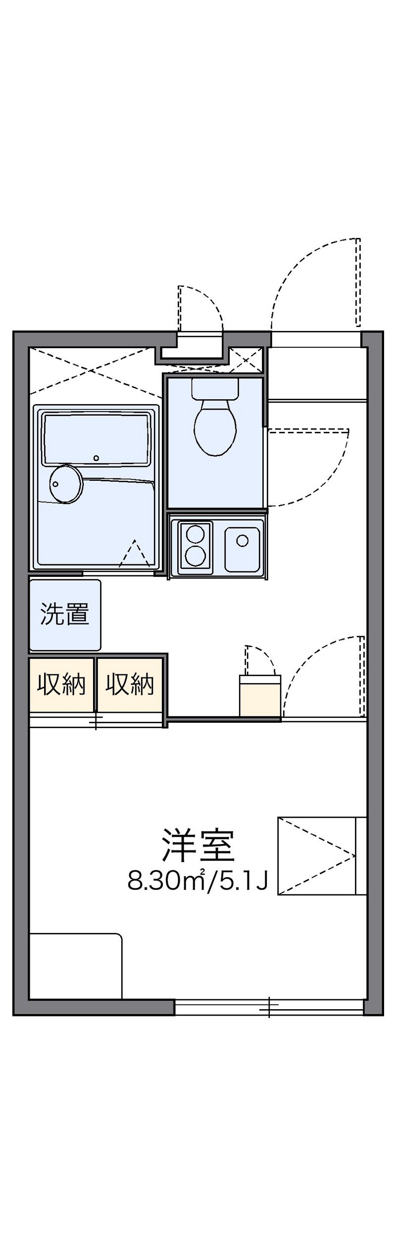 レオパレス中福生公園 間取り