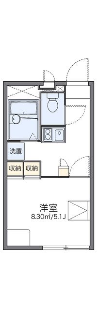 レオパレス中福生公園 間取り図
