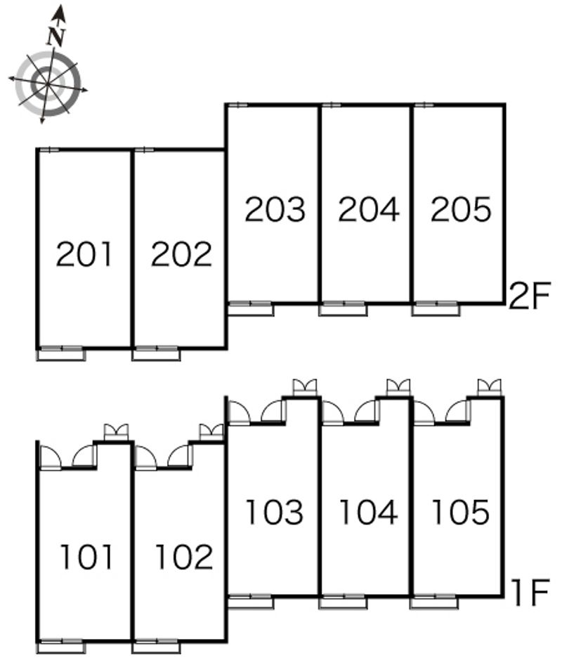 レオパレス地御前 間取配置図