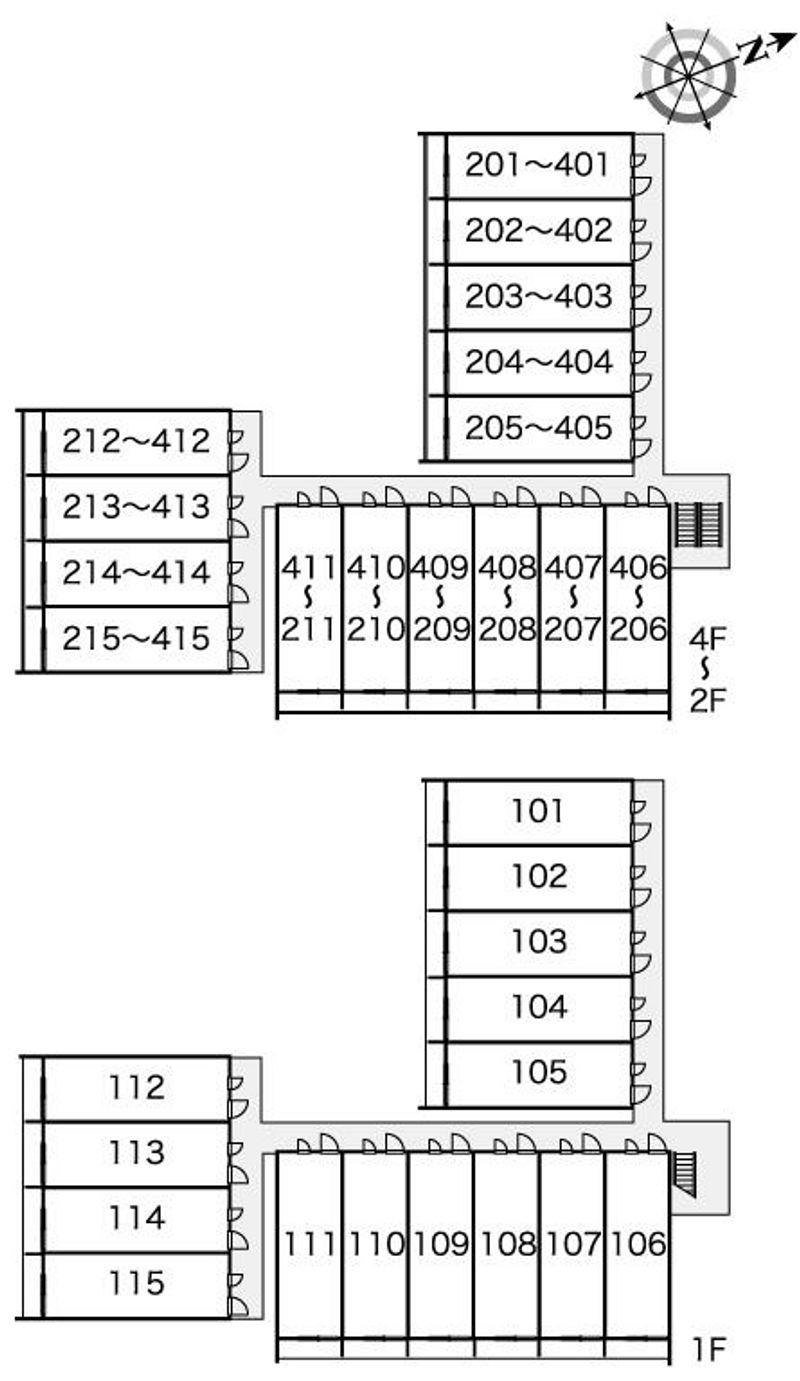 レオパレス新座サンハイツ 間取配置図