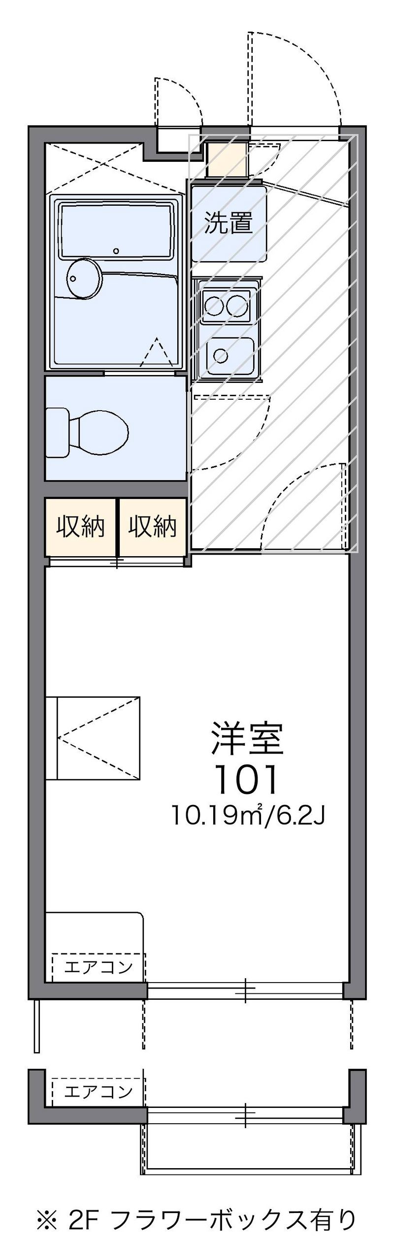 レオパレス藤が丘２番館 間取図