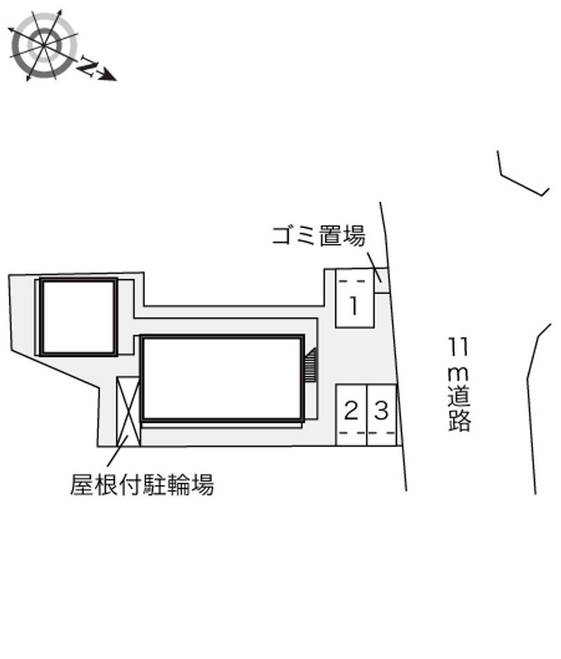 レオパレス西岡本 配置図
