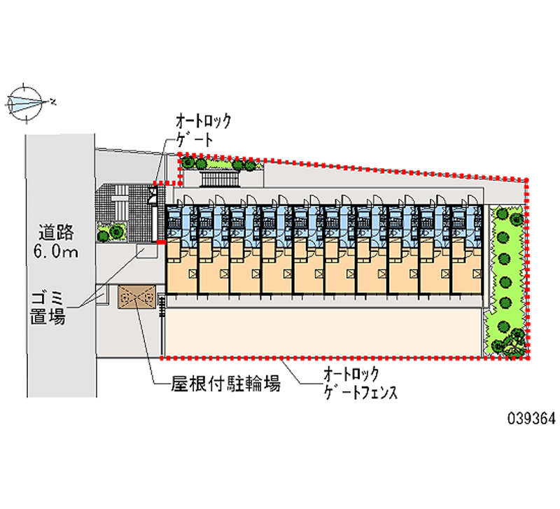 レオパレスウィステリア都立家政 区画図