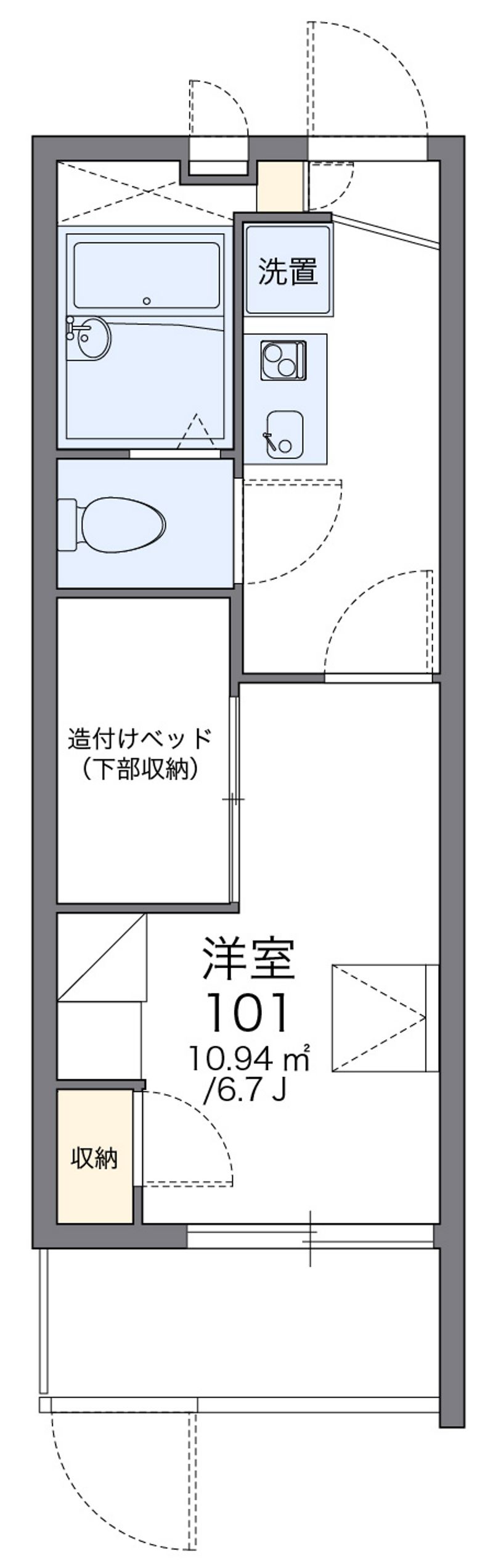 レオパレス西駅前 間取図