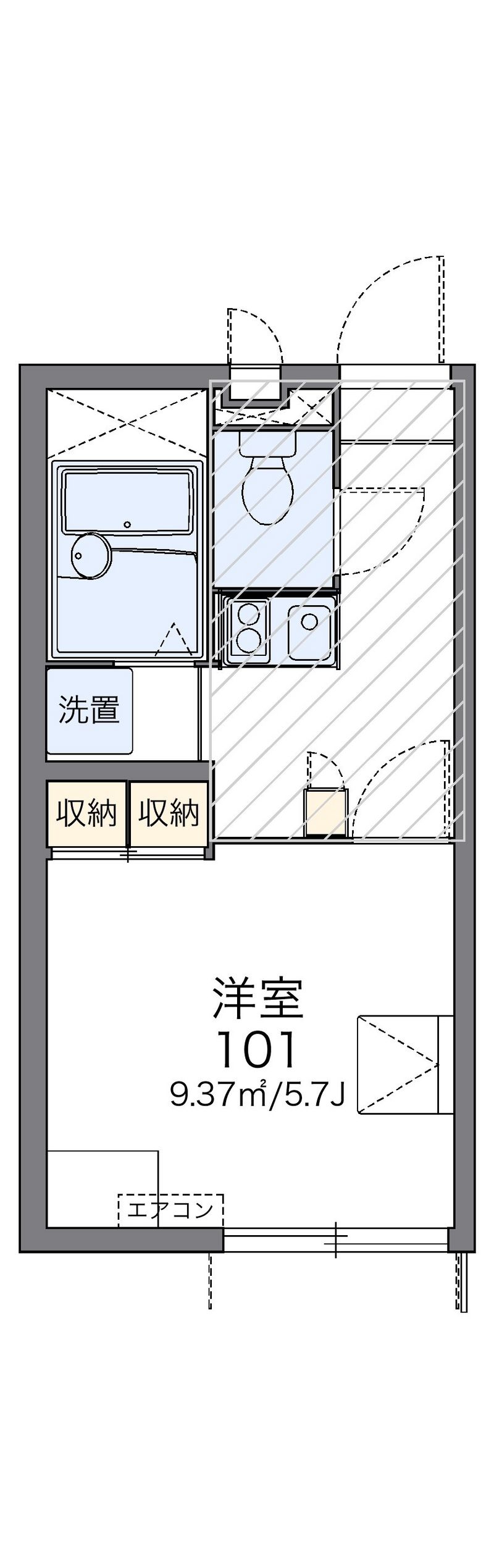レオパレスジュネス紫竹 間取図