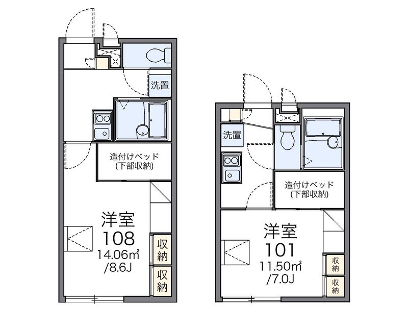 レオパレスディアコート 間取図