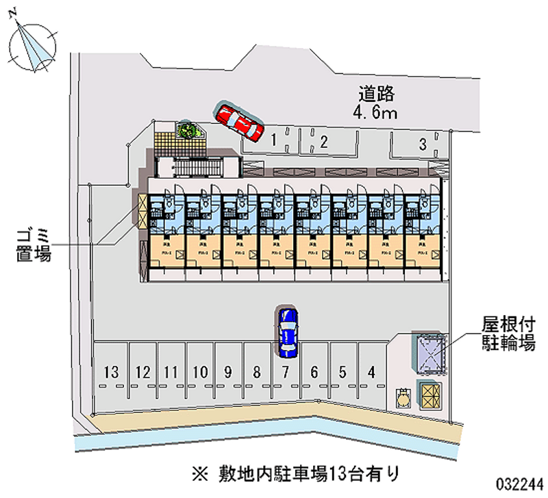 レオパレスシャルロット 月極駐車場