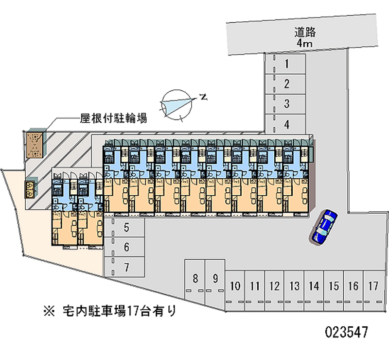 レオパレスベルデⅡ 月極駐車場