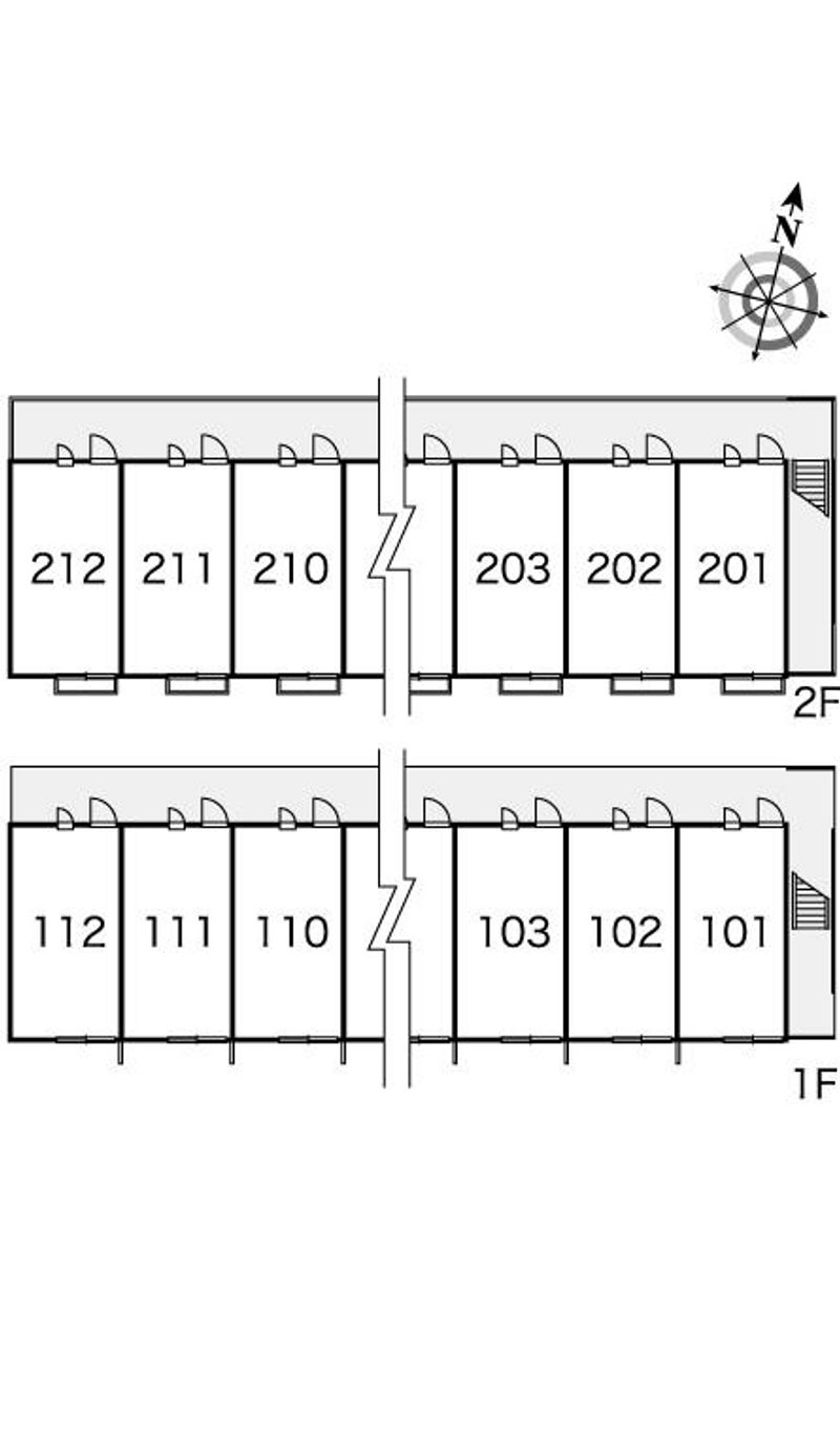 レオパレスほわいとぴーち 間取配置図