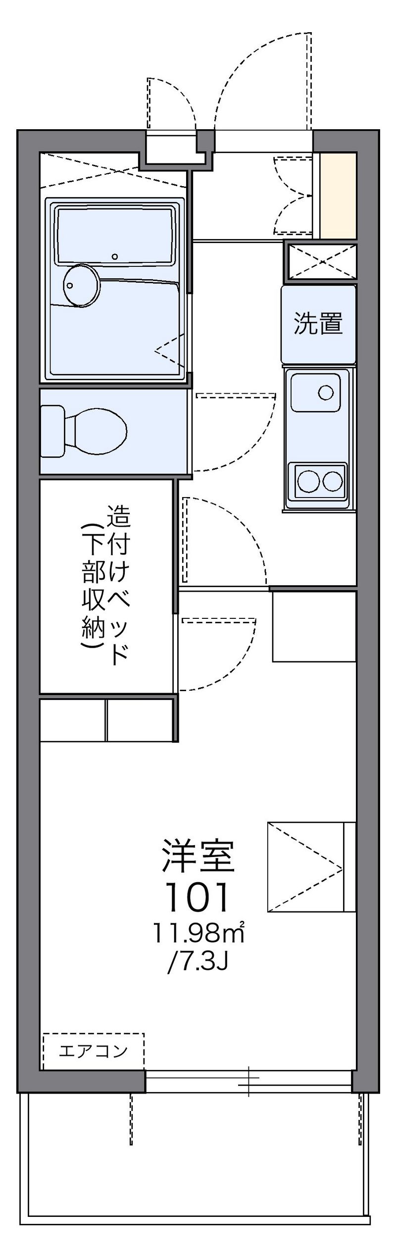 レオパレスルビナス 間取図