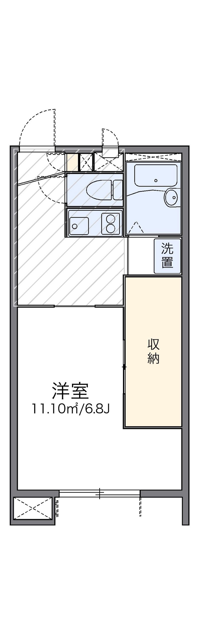 レオパレス渓−せせらぎ− 間取図