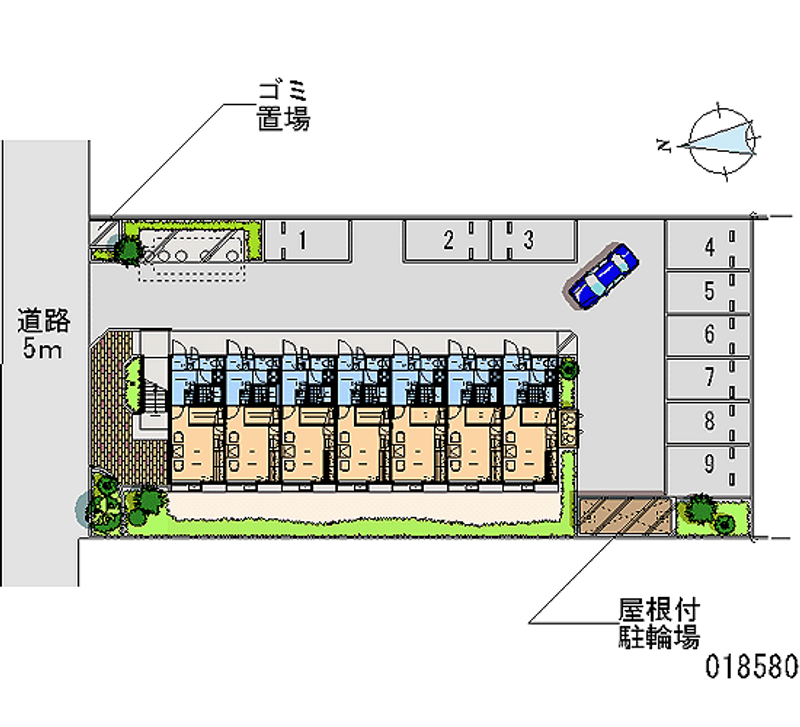 レオパレスドミール 月極駐車場