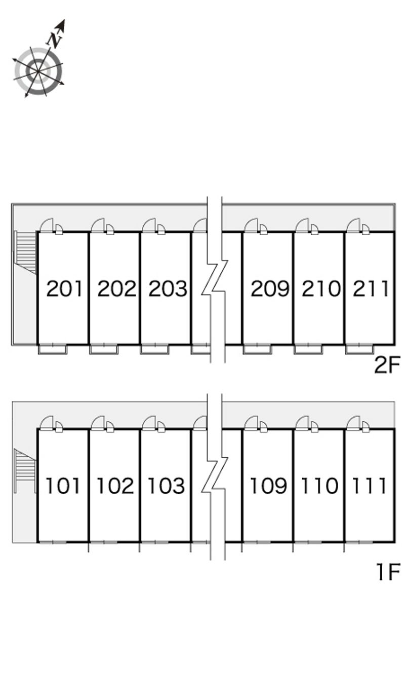 レオパレスわしず 間取配置図