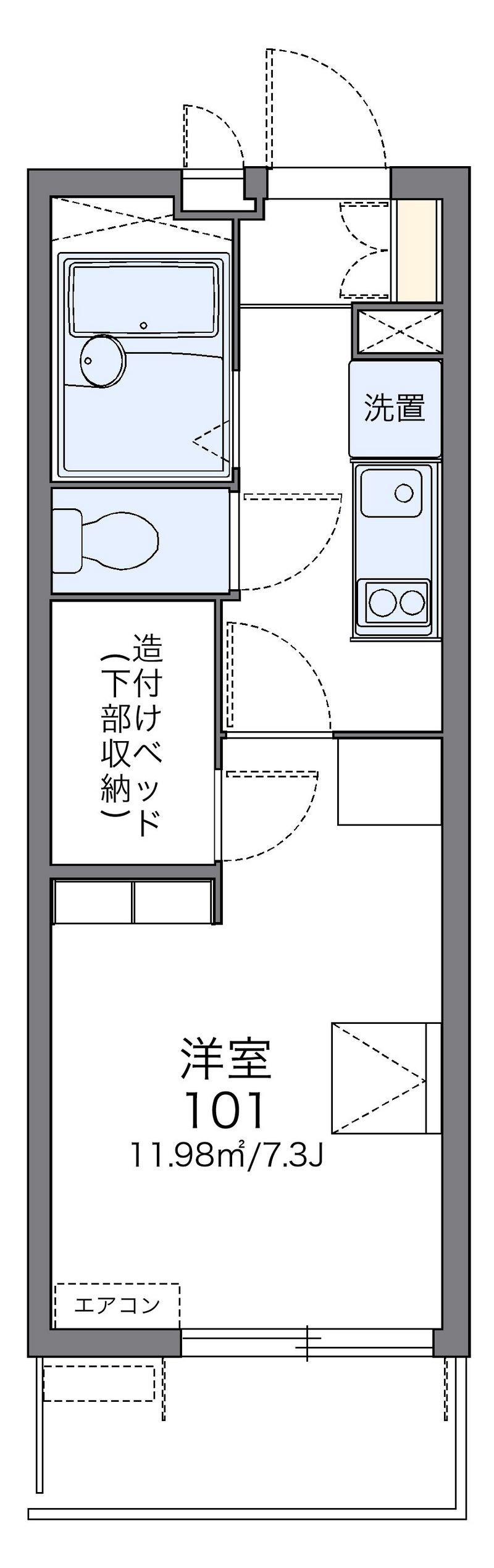 レオパレス光 間取図