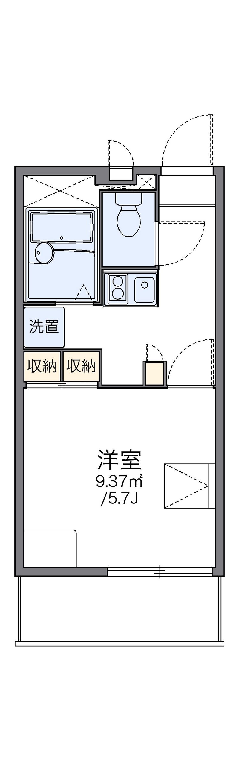 レオパレス平野南 間取図