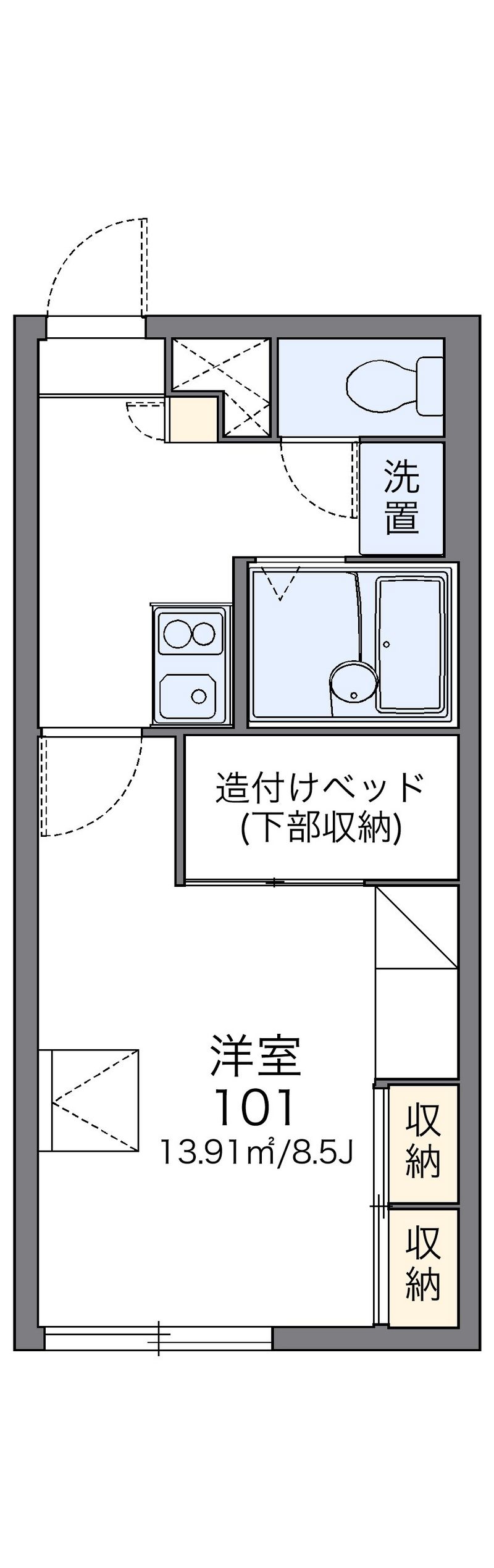 レオパレスリリー 間取図