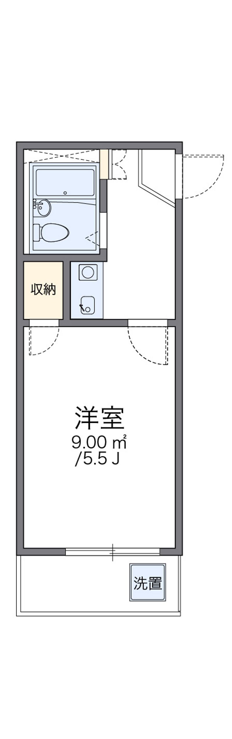 レオパレス佃 間取図