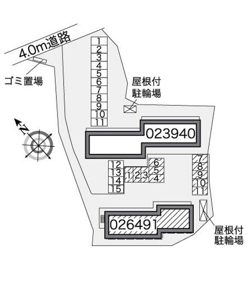 レオパレス田園Ⅱ 配置図