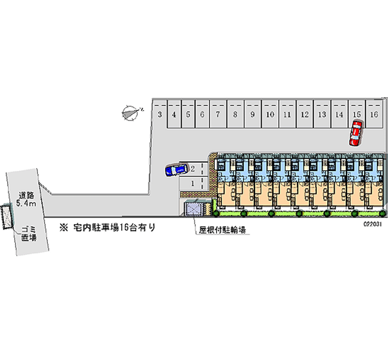 レオパレスクワイエット 月極駐車場