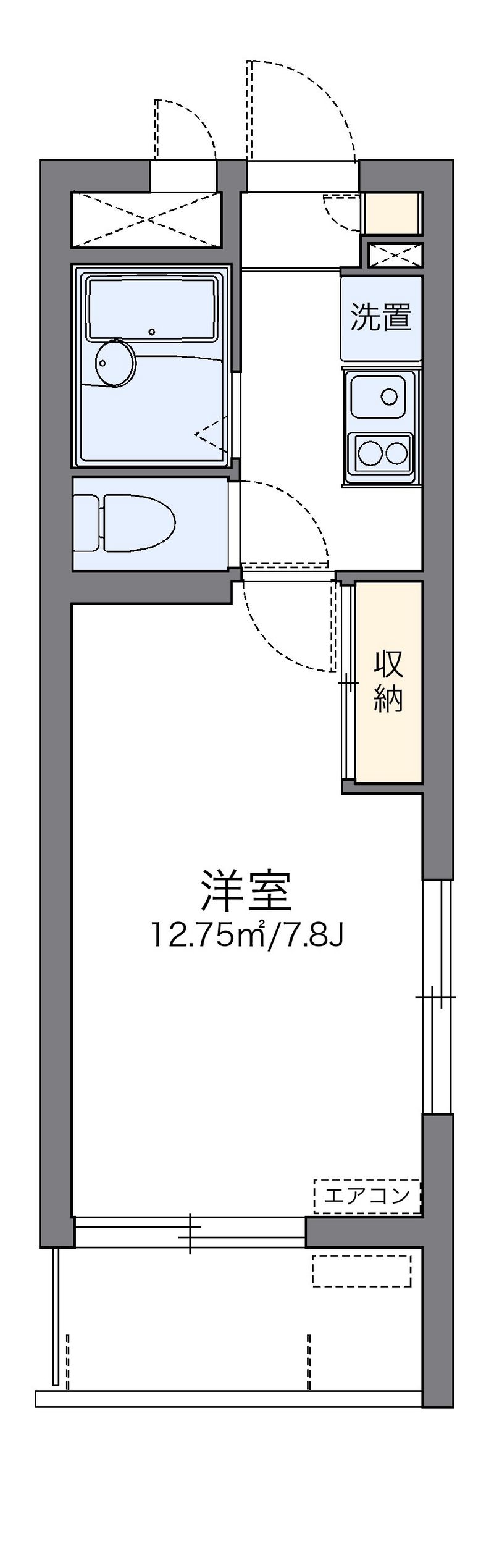 レオパレスヒルサイド松尾Ⅱ 間取り