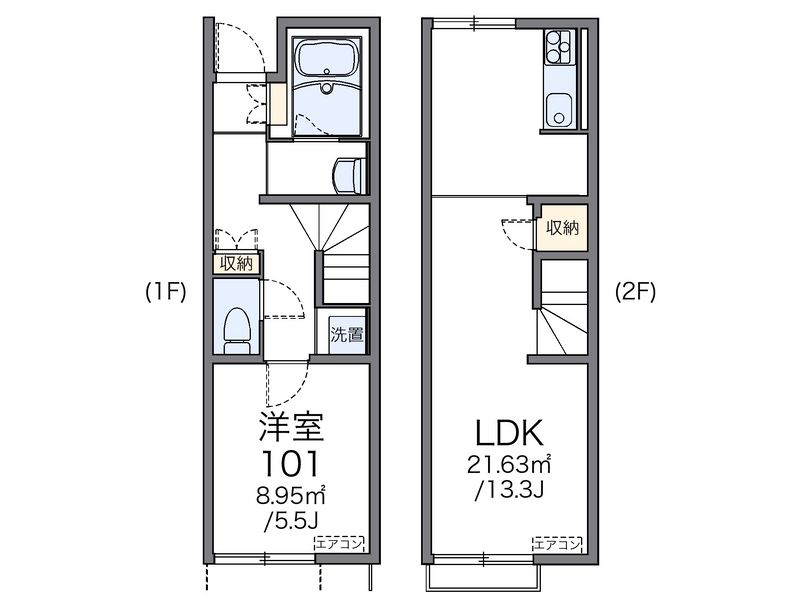 レオネクストリバーサイド堀割 間取図