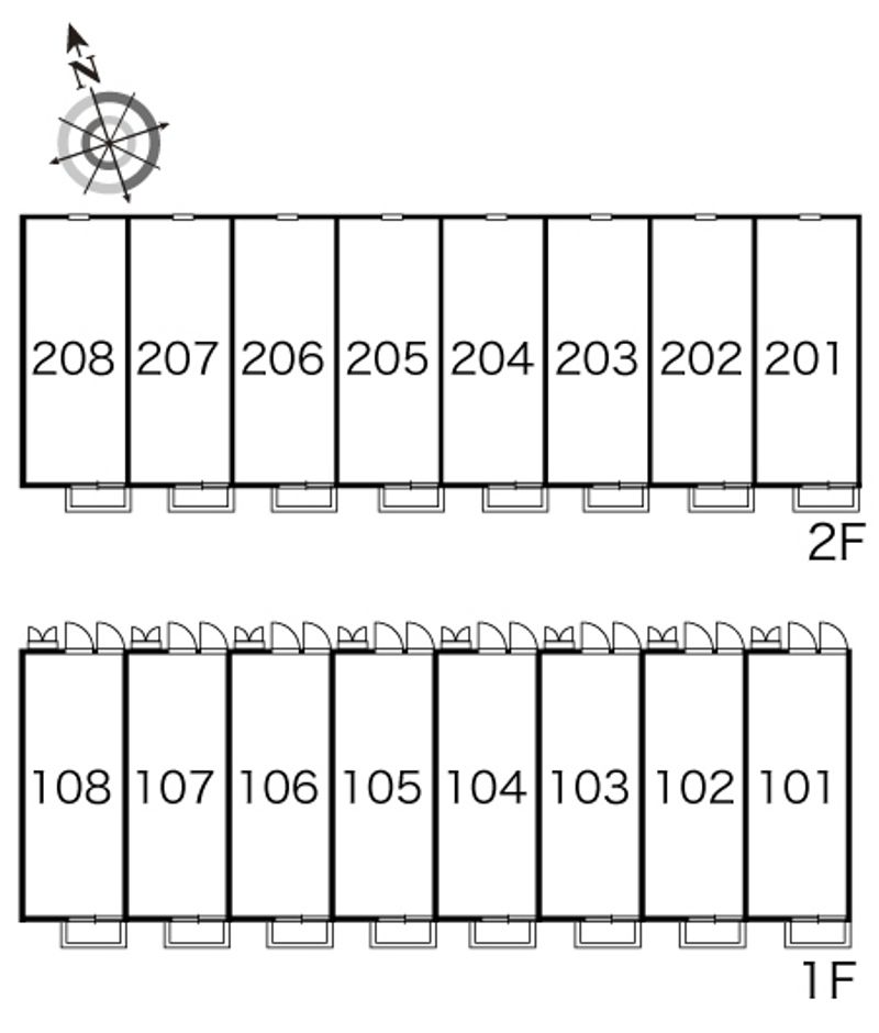 レオパレスインバルカ 間取配置図